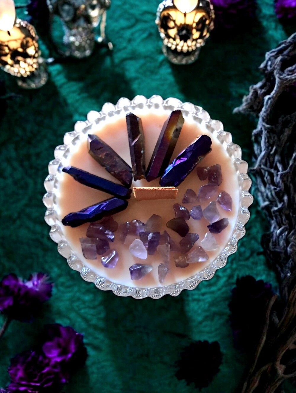 Hand Crafted , Wicked Worthy Wax, Calming Light  3 oz candle